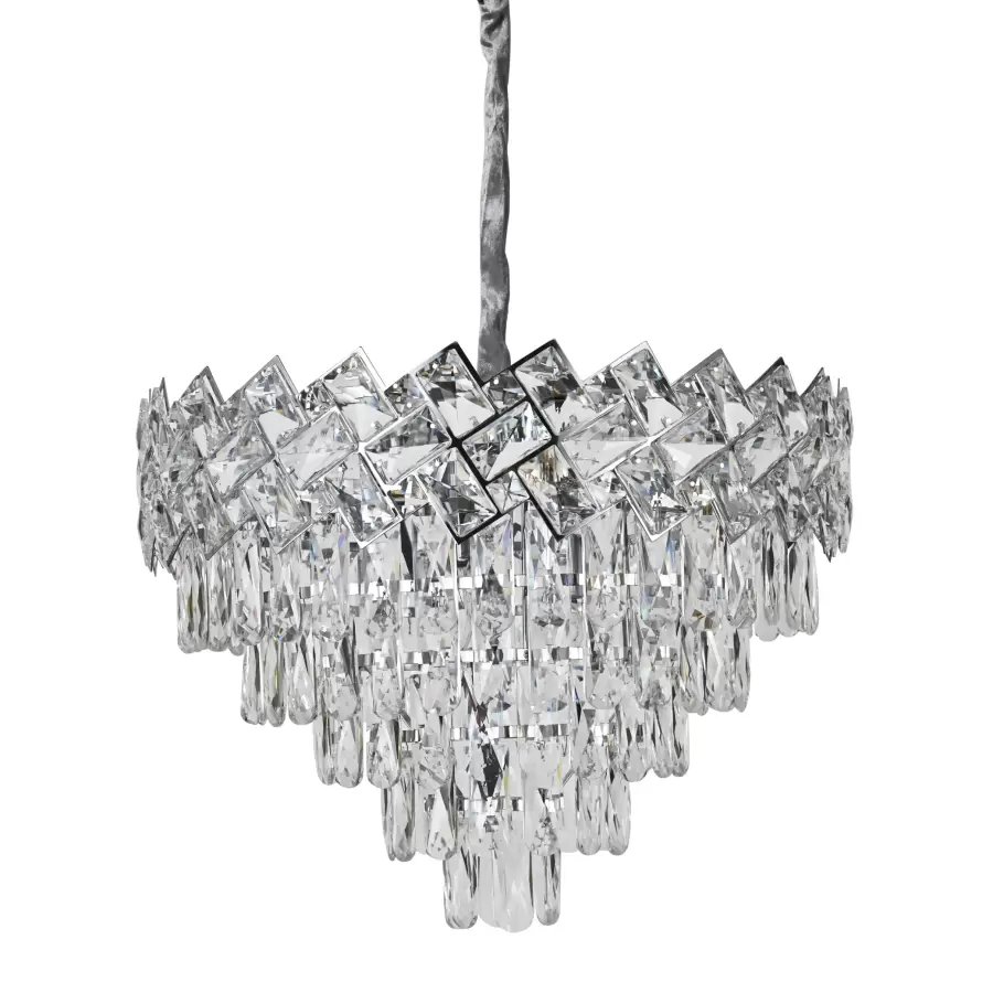 Candelabru Cristal, 50cm, 7 x E27, Argintiu