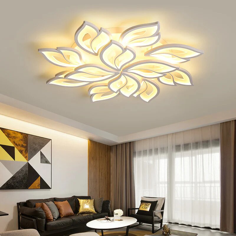 Lustra LED cu Telecomanda, 288W, 3 tipuri de lumina, Alb