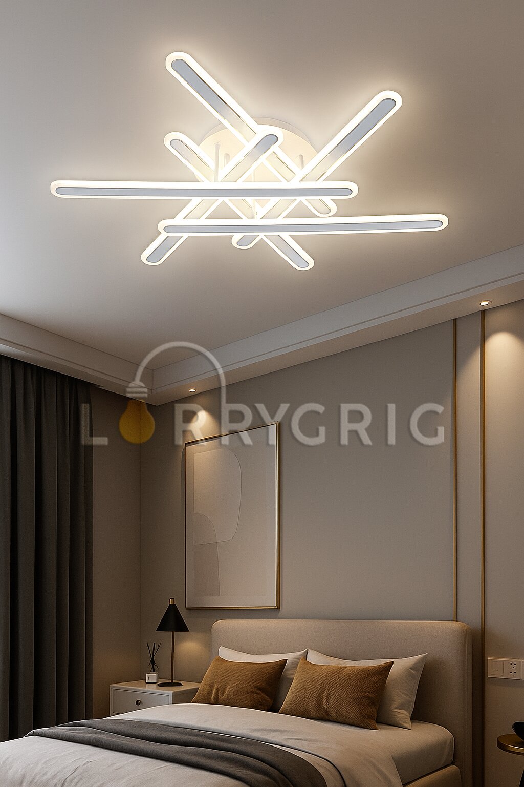 Lustra LED cu Telecomanda, 216W, 3 tipuri de lumina, Alb