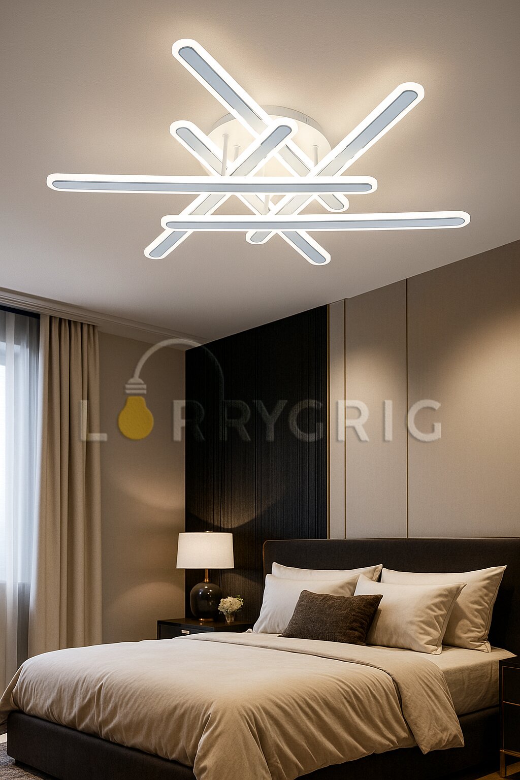 Lustra LED cu Telecomanda, 216W, 3 tipuri de lumina, Alb