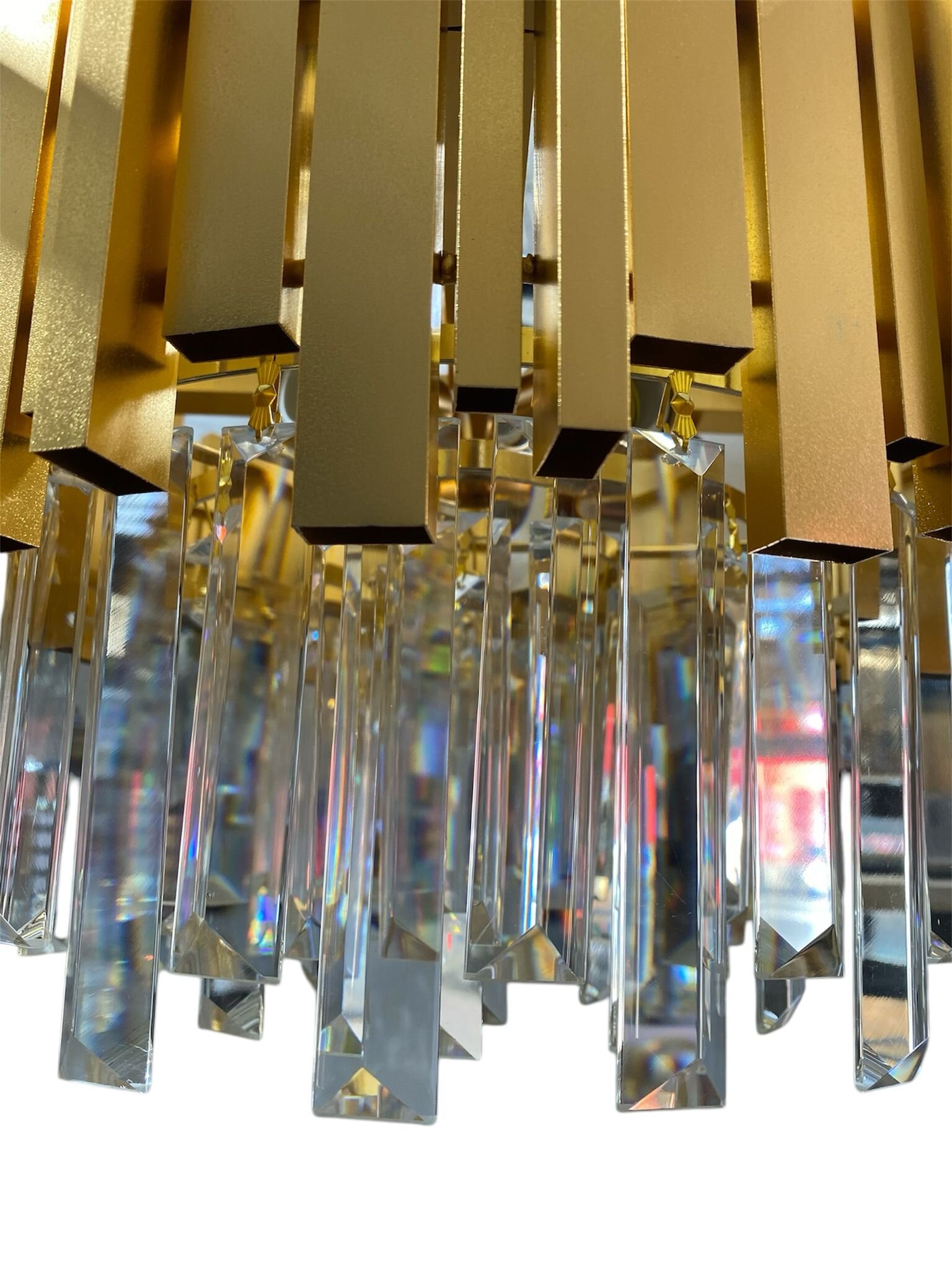 Candelabru Cristal, 40cm, 5 x E27, Auriu
