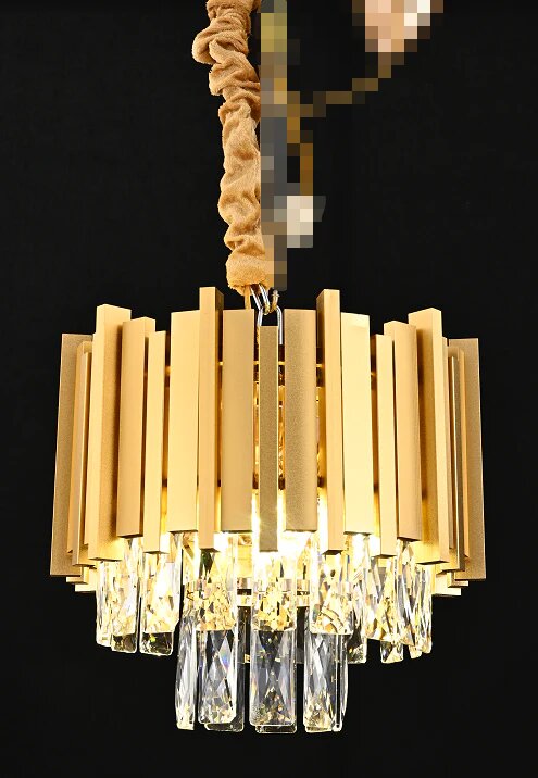Candelabru Cristal, 30cm, 3 x E27, Auriu