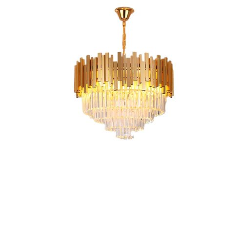 Candelabru Cristal, 40cm, 5 x E27, Auriu