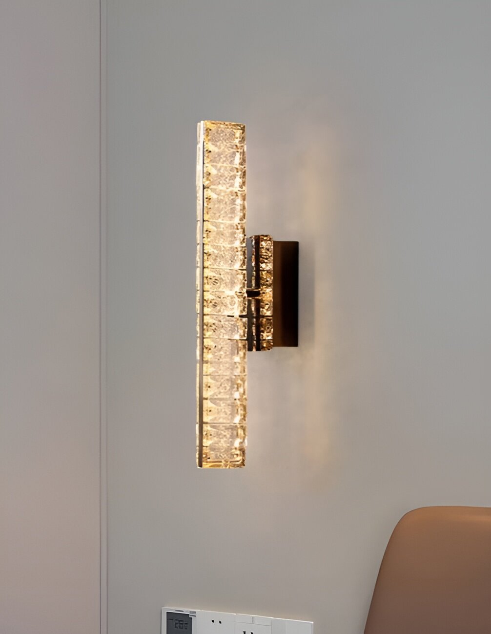 Aplica LED Cristal, 18W, 3 Tipuri de lumina, Auriu
