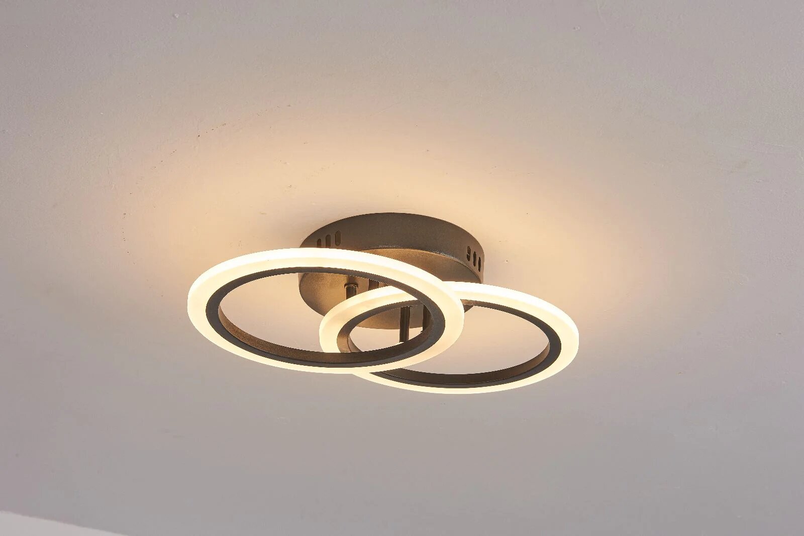 Lustra LED cu Telecomanda, 48W, 3 tipuri de lumina, Negru