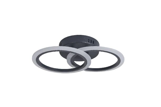 Lustra LED cu Telecomanda, 48W, 3 tipuri de lumina, Negru