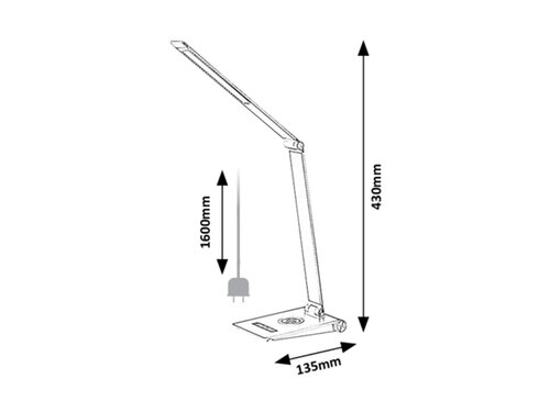 Lampa de birou Nilfgard LED, 13W, 890lm, lumina reglabila (2800K - 5000K)