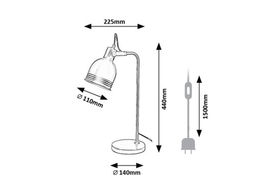Lampa de birou Flint, 1 x E14, bej