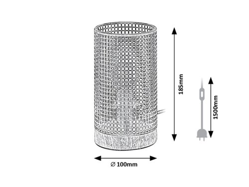 Lampa de masa Boogie, 1 x E14, fag