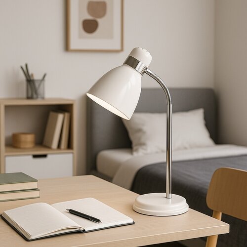 Lampa de birou Patric, 1 x E14, alb