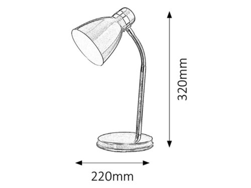 Lampa de birou Patric, 1 x E14, albastru