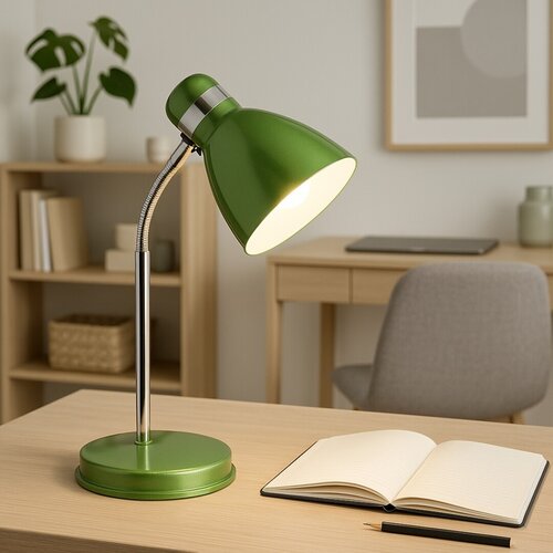 Lampa de birou Patric, 1 x E14, verde