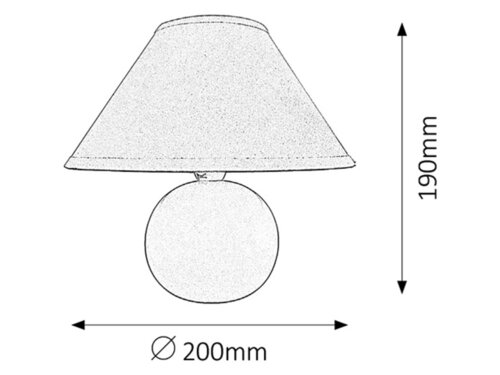 Veioza Ariel, 1 x E14, alb mat