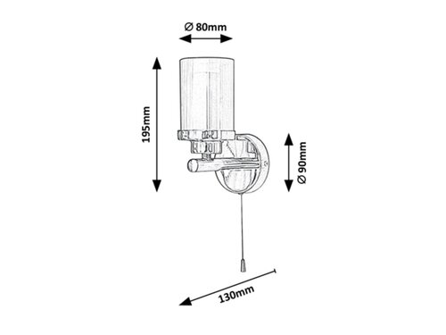 Aplica Aviva, 1 x G9, crom, IP44