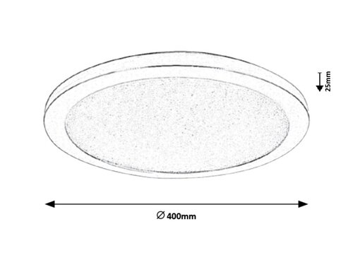 Plafoniera Jeremy LED, 24W, 1500lm, lumina calda (3000K), IP44