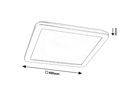 Plafoniera Jeremy LED, 24W, 1500lm, lumina calda (3000K), IP44