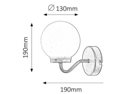 Aplica Togo, 1 x E14, alb, IP44