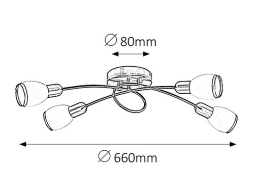 Lustra Elite, 4 x E14, bronz