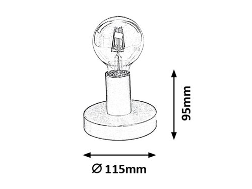 Lampa de masa Bowie, 1 x E27, negru