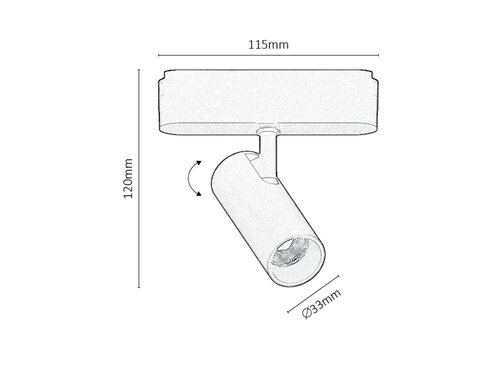 Spot LED LiTrack Spot02N, 6W, 500lm, lumina neutra (4000K)