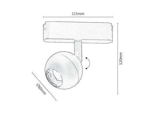 Spot LED LiTrack Spot08N, 5W, 400lm, lumina neutra (4000K)