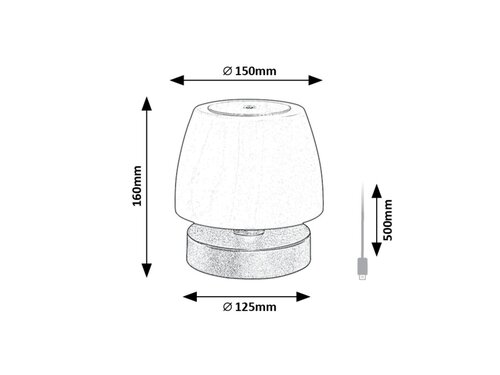 Lampa Odera LED, 3W, 140lm, lumina calda (3000K), IP44