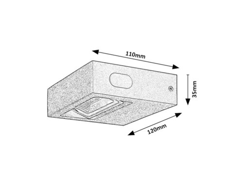 Aplica Ganges LED, 7W, 575lm, lumina neutra (4000K), IP65