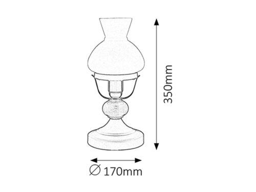 Veioza Petronel, 1 x E27, negru mat