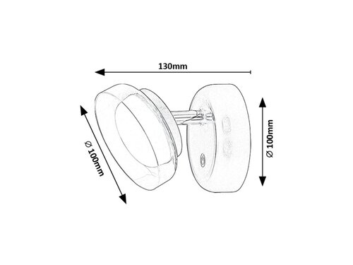 Aplica Javi LED, 2W, 150lm, lumina calda (3000K), Negru