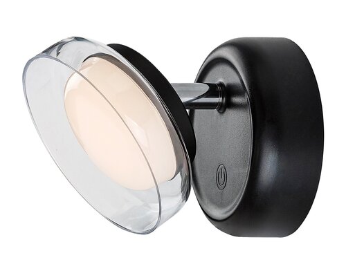 Aplica Javi LED, 2W, 150lm, lumina calda (3000K), Negru