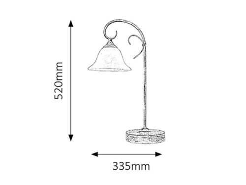 Lampa de masa Katherine, 1 x E27, alb antichizat