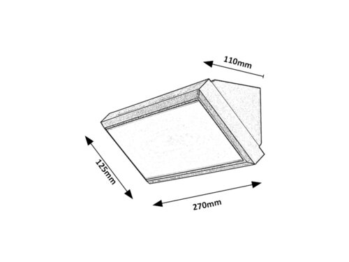 Aplica Rapla LED, 12W, 1000lm, lumina neutra (4000K), IP54