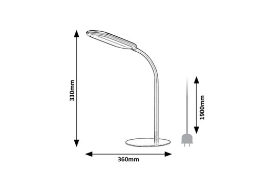 Lampa de birou Adelmo LED, 10W, 910lm, lumina reglabila (3000K - 6000K)