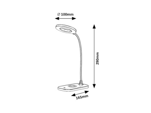 Lampa de birou Hardin LED, 5W, 210lm, lumina reglabila (2700K - 6000K)
