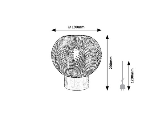 Lampa de masa Monet, 1 x E27, crom