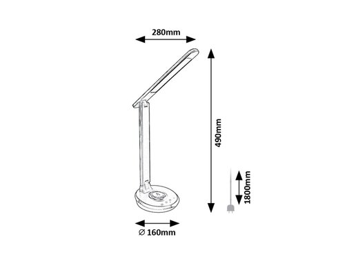 Lampa de birou Jacey, 6W, 480lm, lumina reglabila (3000K - 5000K)