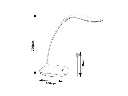 Lampa de birou Bedi LED, 2W, 165lm, lumina neutra (4000K)