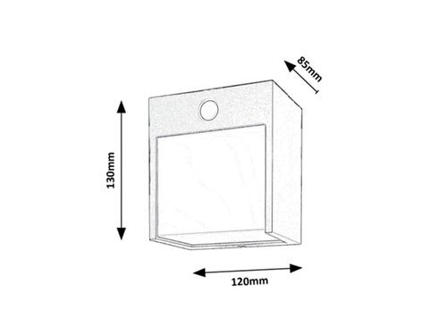 Aplica Balimo LED cu senzor de miscare, 12W, 560lm, lumina neutra (4000K), IP44