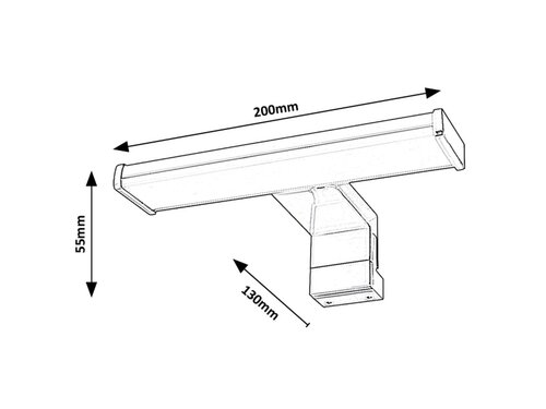 Aplica Levon LED, 4W, 450lm, lumina neutra (4000K), IP44