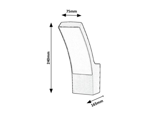 Aplica Palanga LED, 12W, 800lm, lumina calda (3000K), IP44