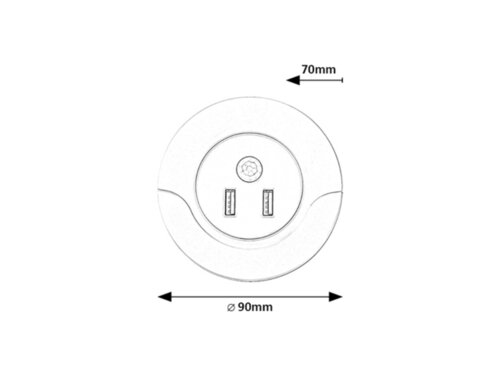 Lampa Dembo LED cu senzor de miscare, 13.9W, lumina calda (3000K), Alb