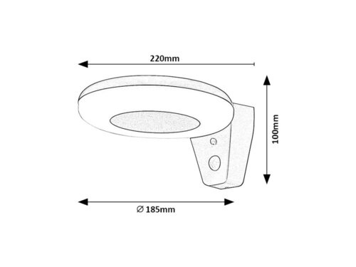 Lampa Certovo LED cu senzor de miscare, 4W, 360lm, lumina neutra (4000K), IP44