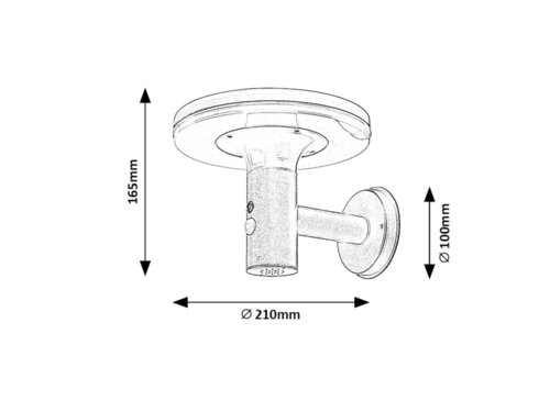 Lampa Alaska LED cu senzor de miscare, 10W, 250lm, lumina neutra (4000K), IP44