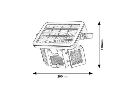 Lampa Lihull LED cu senzor de miscare, 9.6W, 500lm, lumina neutra (4000K), IP44