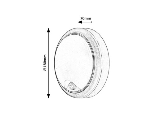 Aplica Hitura LED cu senzor de miscare, 15W, 1350lm, lumina neutra (4000K), IP54