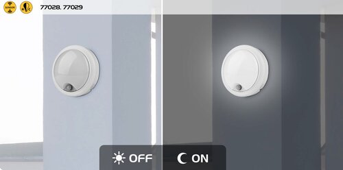 Aplica Hitura LED cu senzor de miscare, 15W, 1350lm, lumina neutra (4000K), IP54