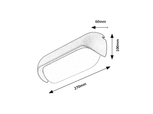 Aplica Hulst LED, 13W, 850lm, lumina calda (3000K), IP65