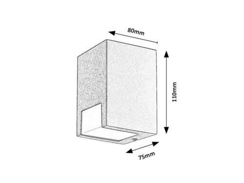 Aplica Cernon, 1 x GU10, negru, IP44