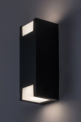 Aplica Cernon, 2 x GU10, negru, IP44