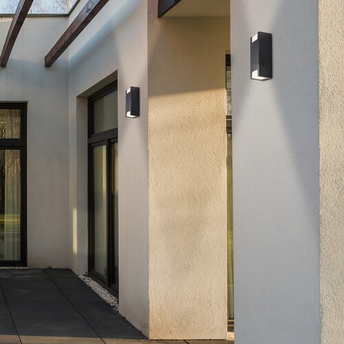 Aplica Cernon, 2 x GU10, negru, IP44